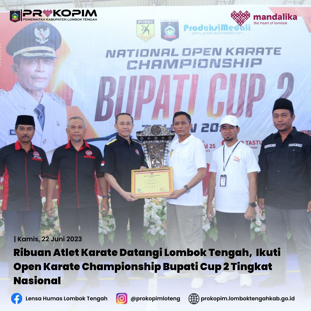 Ribuan Atlet Karate Datangi Lombok Tengah, Ikuti Open Karate Championship Bupati Cup 2 Tingkat Nasional