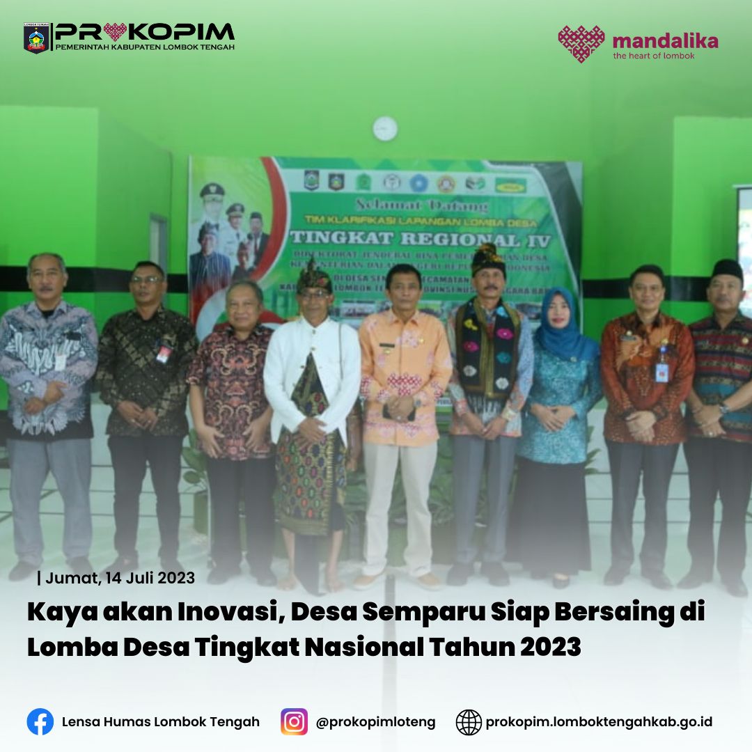 Kaya Akan Inovasi, Desa Semparu Siap Bersaing di Lomba Desa Tingkat Nasional Tahun 2023